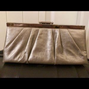 Gunne Sax gold tone evening clutch